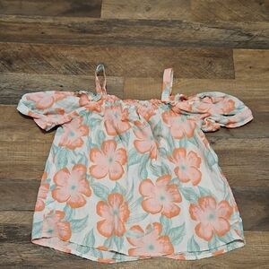 Floral Kids Off-Shoulder Top